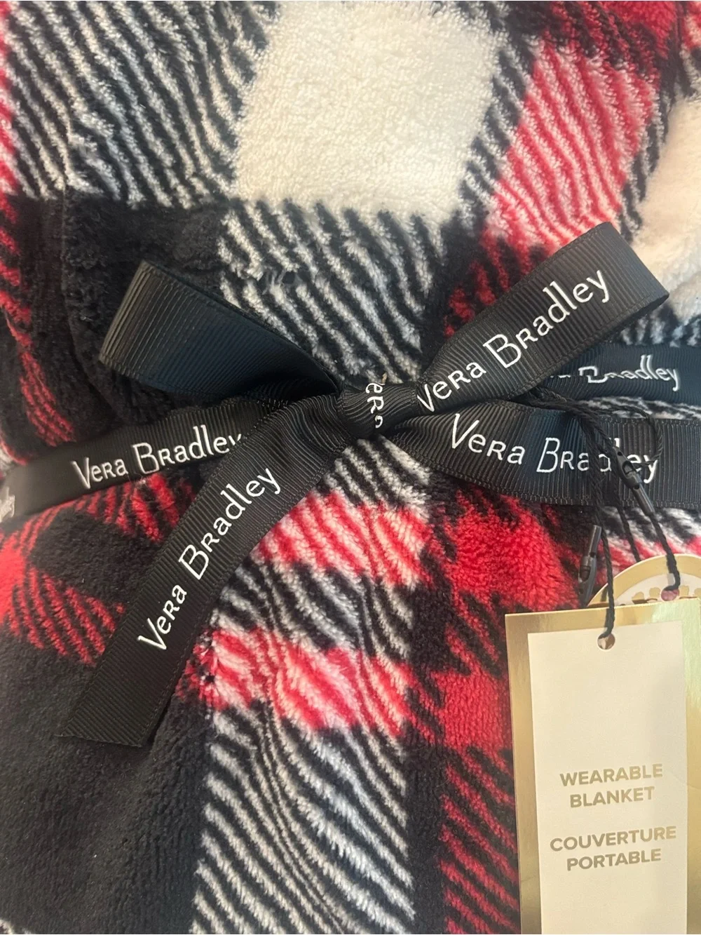 Vera Bradley Wearable Blanket Plaid Plush Throw Cozy NWT Gift